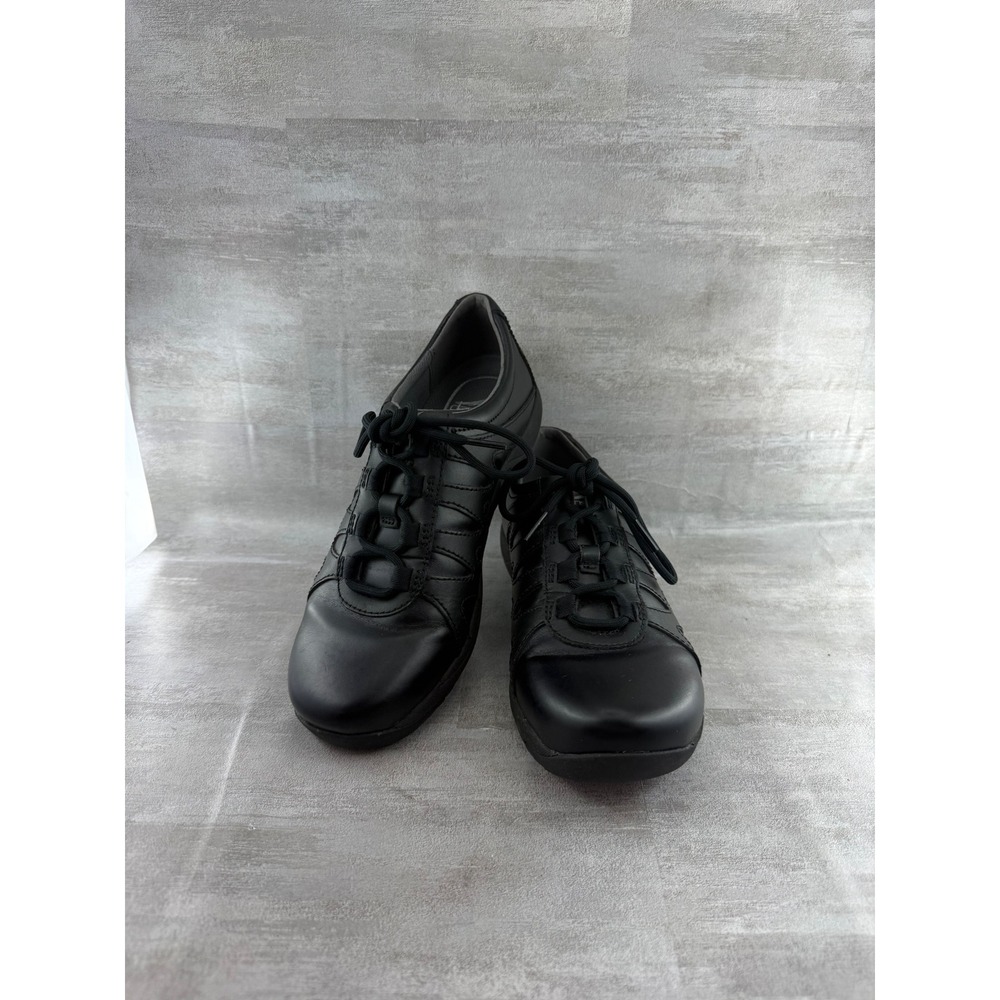 Dansko 1955020202 Black Leather Lace Up Slip Resistant Work Shoes Women Sz EU 38